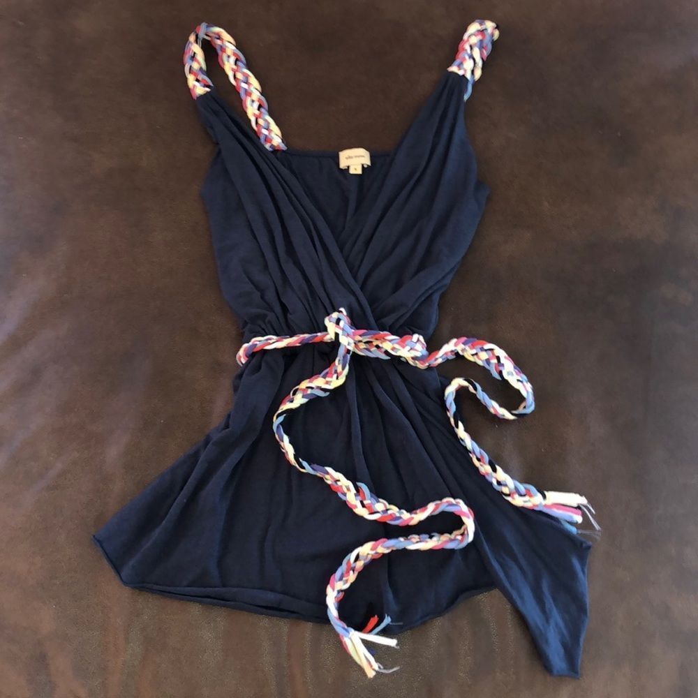 Anthropologie Ella Moss Rope Braided Belt Top Sm